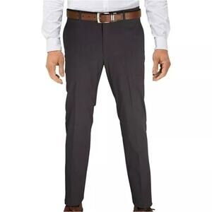 TOMMY HILFIGER Men's 32x32 CHARCOAL Modern-Fit TH Flex Stretch Performance Pants